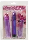 Секс набор CRYSTAL SLEEVZ THREE PIECE VIBRATOR KIT photo 2