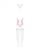 Эротический костюм зайки Obsessive Bunny suit 4 pcs costume pink S/M, розовый, топ с подвязками photo 6