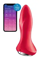 Анальная смарт-вибропробка с жемчужным массажем Satisfyer Rotator Plug 1+ Red photo 1