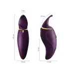Вибратор 2в1 с язычком Zalo — Hero Twilight Purple, кристалл Swarovski photo 2
