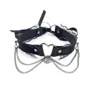 Сексуальний чокер Art of Sex - Karen из натуральной кожи, Черный photo 1