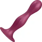Дилдо Satisfyer Double Ball-R Red, унисекс, подвижные шарики внутри, на присоске photo 1