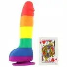 Фаллоимитатор c мошонкой Pride Dildo Silicone Rainbow photo 3