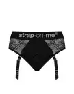 Кружевные трусы для страпона с подвязками для чулок Strap-On-Me DIVA HARNESS - M photo 2