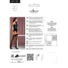 Чулки Passion ST119 1/2 черные, на ажурной силиконовой резинке, с цветочным декором и люрексовой нит photo 4