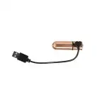 Вибропуля PowerBullet First-Class Bullet 2.5″ with Key Chain Pouch, Rose Gold, 9 режимов вибрации photo 2