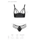 Комплект из эко-кожи с люверсами и ремешками Malwia Bikini black S/M — Passion, бра и трусики photo 5