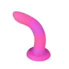 Светящийся в темноте фаллоимитатор ADDICTION Rave 8″ Glow in the Dark Dildo Pink Purple, 20,3 см photo 2