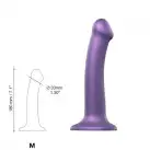 Насадка для страпона Strap-On-Me Mono Density Dildo Violet M, диам. 3,3см, однослойный силикон photo 2