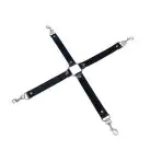 Крестовина из натуральной кожи Art of Sex - 4 Way Connector, Черный photo 2