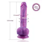 Фаллоимитатор 8.2″ с вибрацией для секс-машин Hismith Purple Silicone Dildo with Vibe photo 3