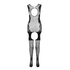 Ажурный бодистокинг с чулками Passion BS082 black photo 3