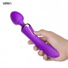 Вибромассажер двухсторнний Leten AV Heat Purple с подогревом photo 2