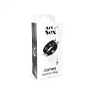 Эрекционное кольцо с шипами из натуральной кожи Art of Sex - James, черный photo 5