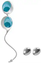 OVO - Вагинальные шарики OVO L1 Loveballs, LIGHT BLUE photo 1