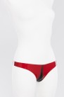 Трусики стринг из латекса с контрастной декоративной вставкой посередине Latex String With Decor photo 2